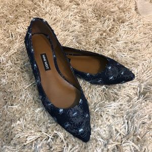 🆕 {Nine West} Onlee Flats - Flower Denim - Sz 6